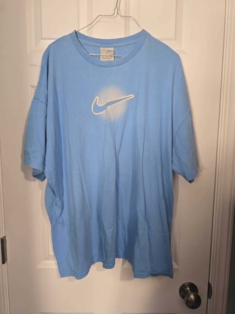 Nike Men’s Sky Blue Short Sleeve Tee with White Swoosh